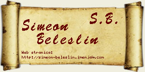 Simeon Beleslin vizit kartica
